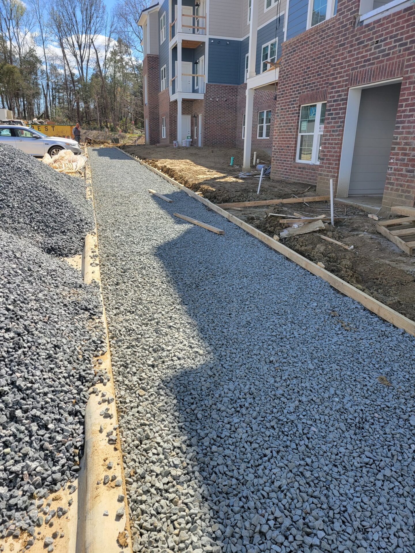 Curb and gutter preparation